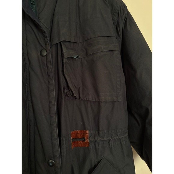 Mens Navy Insulated Field Parka Jacket Utility Multi-Pocket Heavyweight Coat - Picture 2 of 8